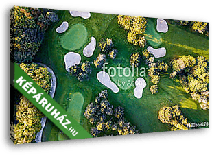 Golfpálya drónnal fotózva - vászonkép 3D látványterv
