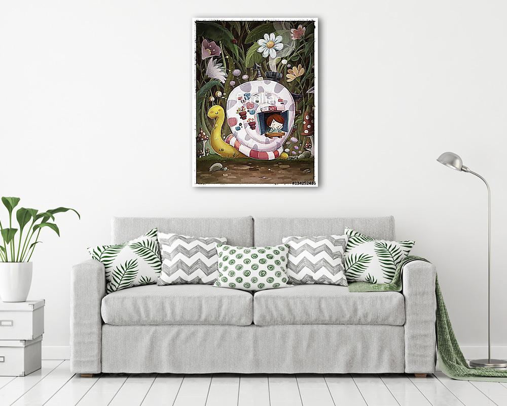 Tündér-csiga-ház (vászonkép) - vászonkép, falikép otthonra és irodába