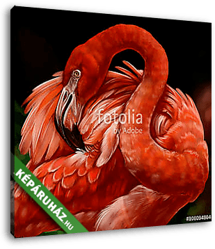Flamingó - vászonkép 3D látványterv