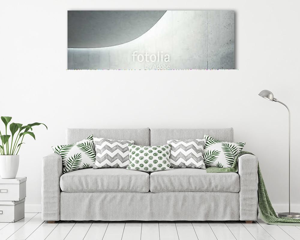 empty concrete open space interior with sunlight (vászonkép) - vászonkép, falikép otthonra és irodába