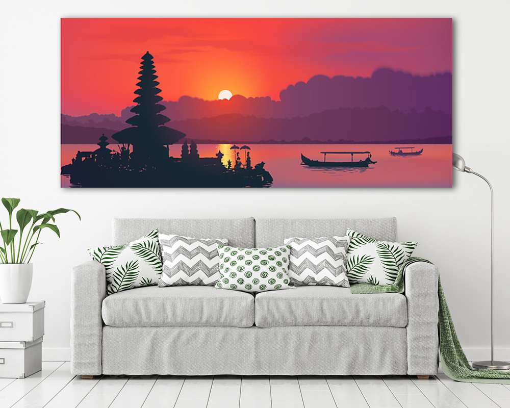 Ulun Danu templom, Bali Indonézia (fotótapéta) - vászonkép, falikép otthonra és irodába