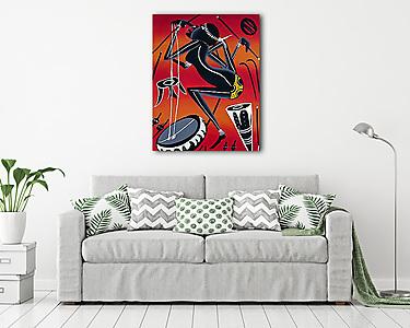 Afrikai zene 004 - Digital Art (vászonkép) - vászonkép, falikép otthonra és irodába