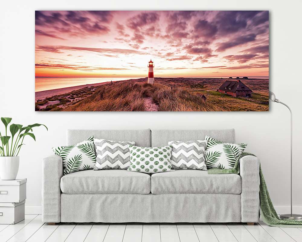 Világítótorony panoráma Sylt (bögre) - vászonkép, falikép otthonra és irodába