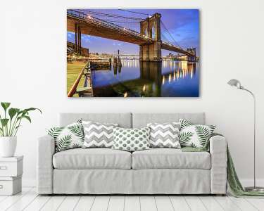 Brooklyn Bridge New Yorkban (vászonkép) - vászonkép, falikép otthonra és irodába
