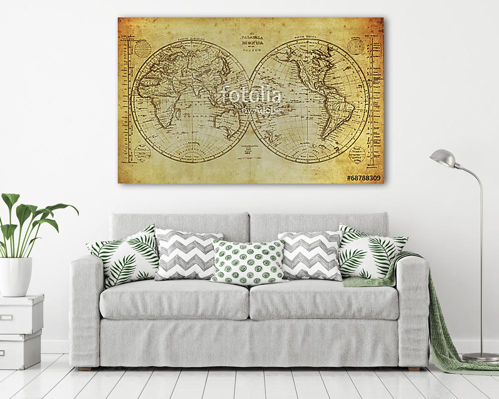 A világ 1839-es évjárata. (keretezett kép) - vászonkép, falikép otthonra és irodába