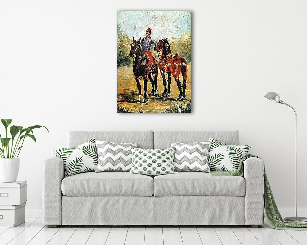 Lovas két lóval - vászonkép, falikép vásárlás Lovas két lóval (bögre) - vászonkép, falikép otthonra és irodába