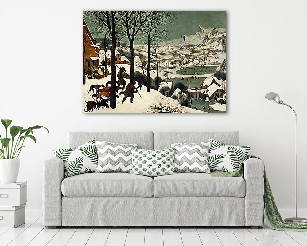 Vadászok a hóban (fotótapéta) - vászonkép, falikép otthonra és irodába