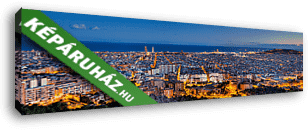 Panorama of Barcelona at dawn - vászonkép 3D látványterv