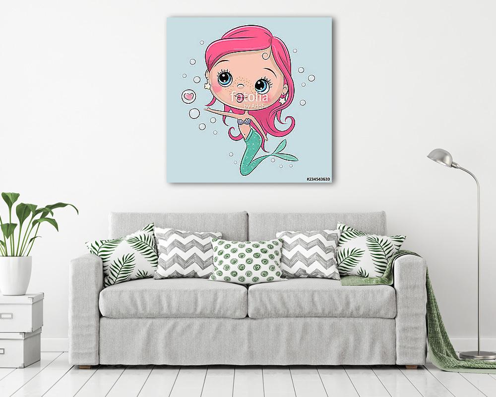 Sellőlányka - vászonkép, falikép vásárlás Sellőlányka (vászonkép) - vászonkép, falikép otthonra és irodába