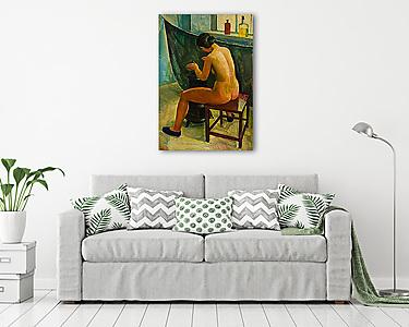 Háttal ülő akt (vászonkép) - vászonkép, falikép otthonra és irodába