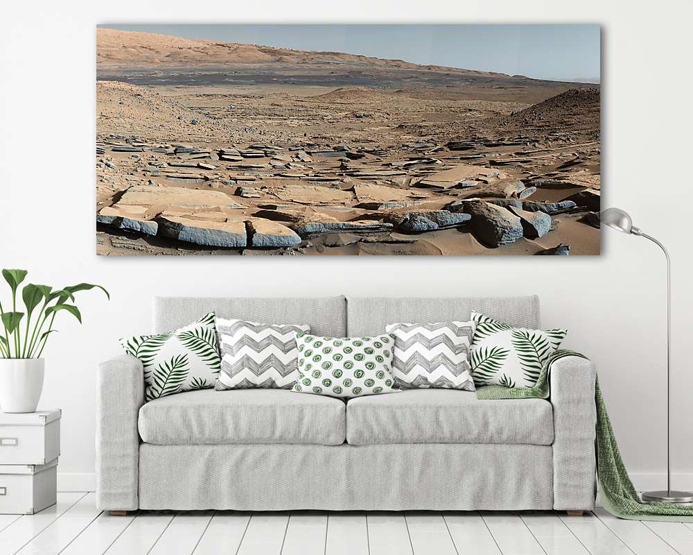 Rétegződés a Mount Sharp hegységnél, MARS - vászonkép, falikép vásárlás Rétegződés a Mount Sharp hegységnél, MARS (vászonkép) - vászonkép, falikép otthonra és irodába