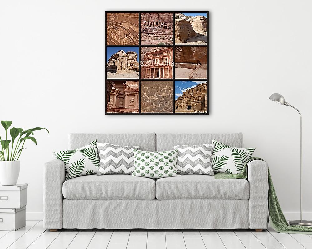 Petra - a Nábátok városa (többrészes kép) - vászonkép, falikép otthonra és irodába