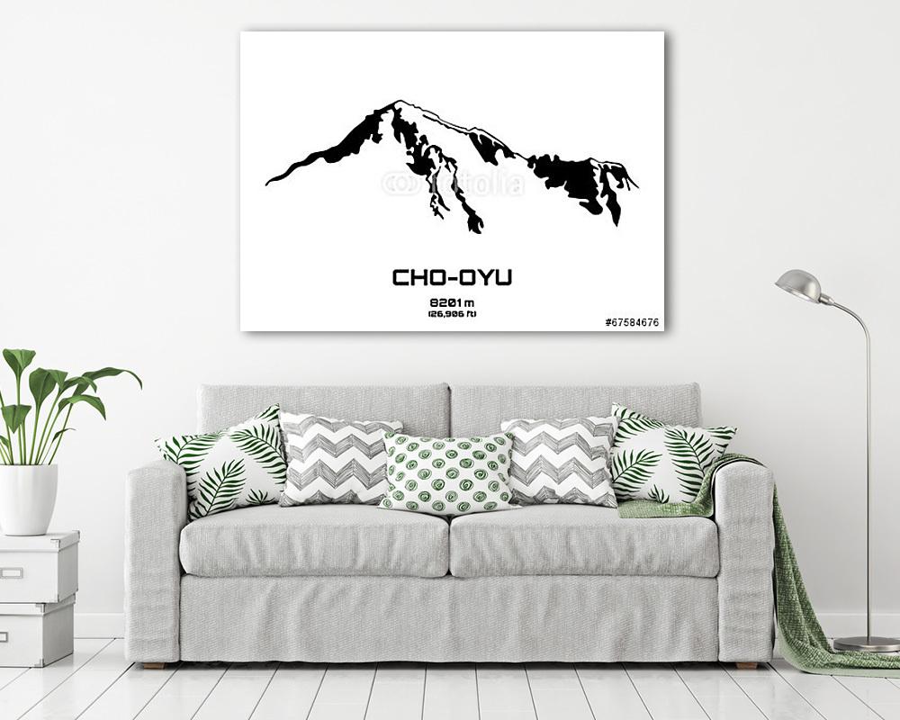 A Cho Oyu vázlata (fotótapéta) - vászonkép, falikép otthonra és irodába