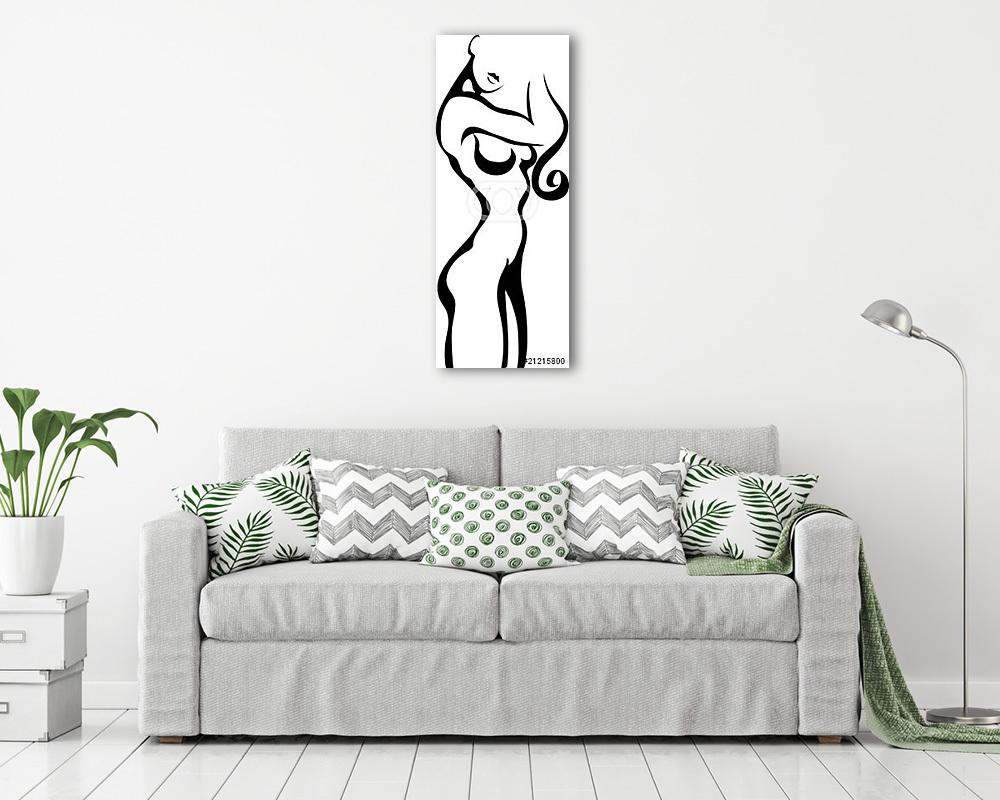 Női torzó vázlata - vászonkép, falikép vásárlás Női torzó vázlata (vászonkép) - vászonkép, falikép otthonra és irodába