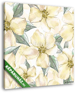 Floral seamless pattern. Watercolor background with delicate flo - vászonkép 3D látványterv
