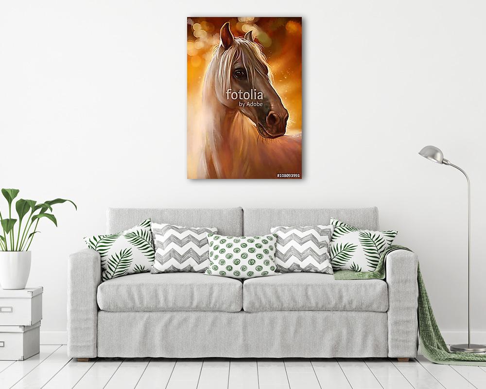 Ló portré - vászonkép, falikép vásárlás Ló portré (vászonkép) - vászonkép, falikép otthonra és irodába