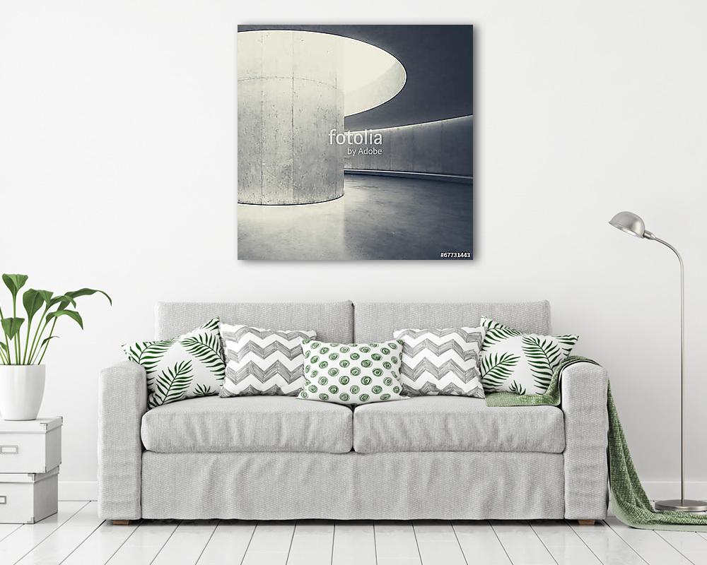 empty concrete open space interior with sunlight (vászonkép) - vászonkép, falikép otthonra és irodába