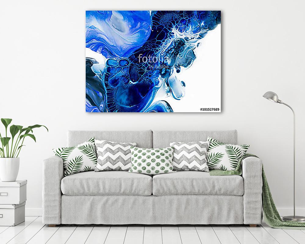 Creative abstract hand painted background, wallpaper, texture, close-up fragment of acrylic painting on canvas with brush stroke (vászonkép) - vászonkép, falikép otthonra és irodába