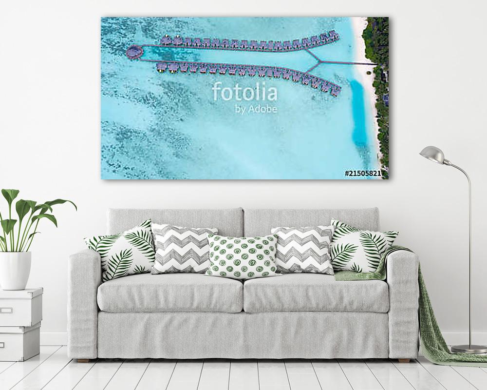 Amazing bird eyes view in Maldives - vászonkép, falikép vásárlás Amazing bird eyes view in Maldives (fotótapéta) - vászonkép, falikép otthonra és irodába