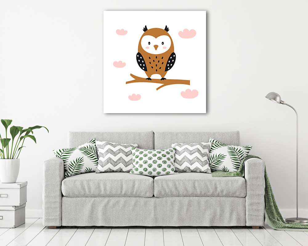 Páros képek - Bagoly  (keretezett kép) - vászonkép, falikép otthonra és irodába