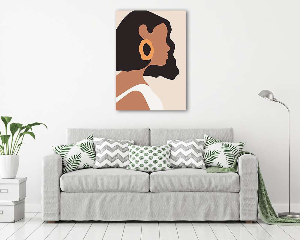 Absztrakt harmónia - Fiatal lány - sorozat (keretezett kép) - vászonkép, falikép otthonra és irodába