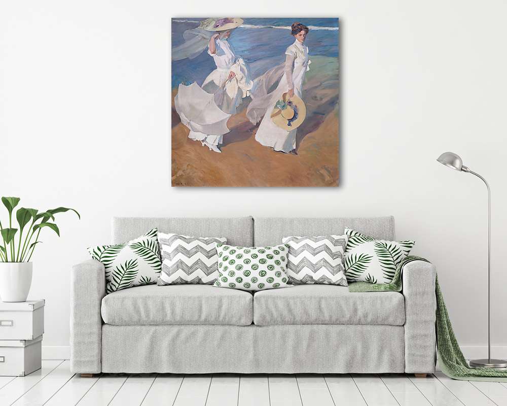 Séta a tengerparton - vászonkép, falikép vásárlás Séta a tengerparton (vászonkép) - vászonkép, falikép otthonra és irodába