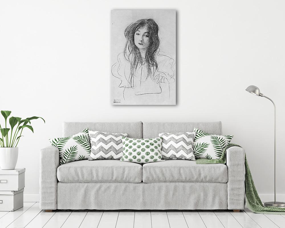 Lány hosszú hajjal (bögre) - vászonkép, falikép otthonra és irodába