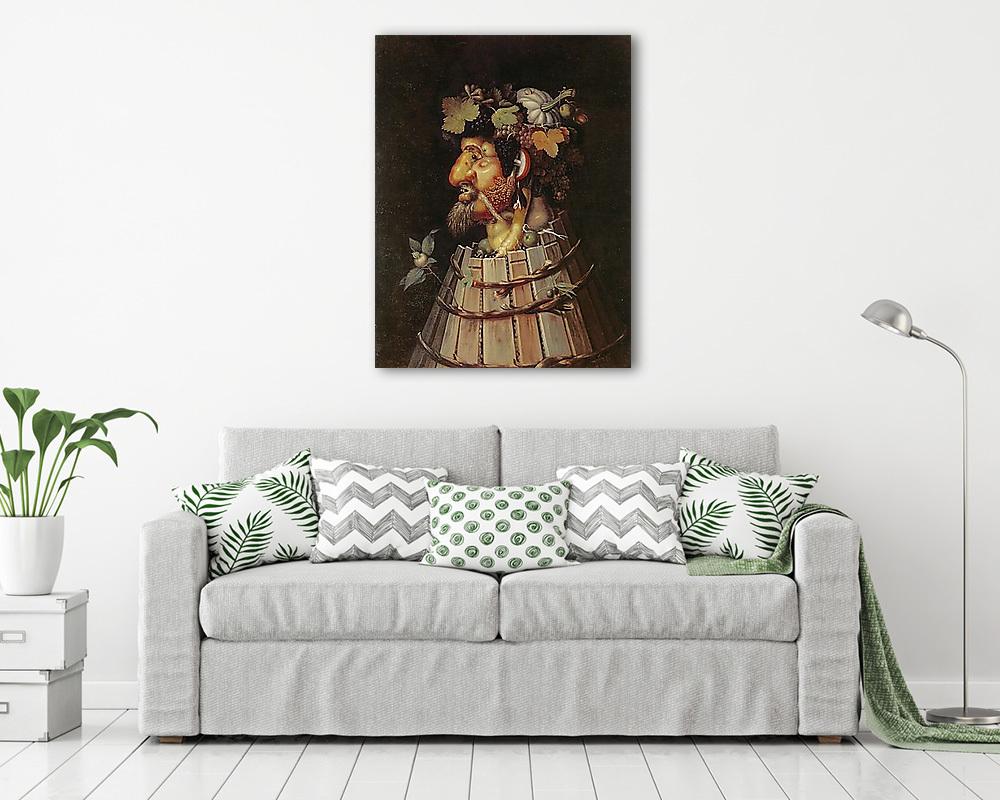 Ősz, allegorikus portré (keretezett kép) - vászonkép, falikép otthonra és irodába