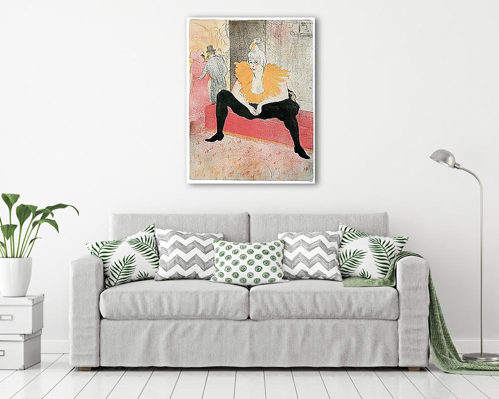 Ülő bohóc (Mademoiselle CHA-U-KAO) - vászonkép, falikép vásárlás Ülő bohóc (Mademoiselle CHA-U-KAO) (poszter) - vászonkép, falikép otthonra és irodába