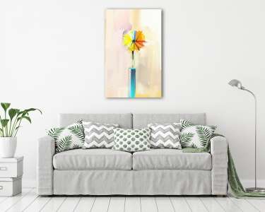 Tavaszi virág vázában (olajfestmény reprodukció) (vászonkép) - vászonkép, falikép otthonra és irodába