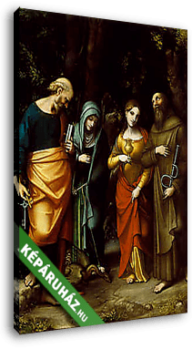 Bibliai jelenet, Szent Péterrel, Mária Magdalénával - vászonkép 3D látványterv