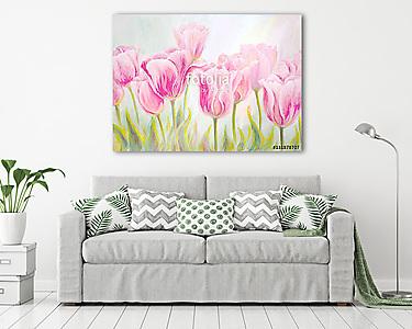 Pompázatos tulipánok kompozíciója (olajfestmény reprodukció) (vászonkép) - vászonkép, falikép otthonra és irodába