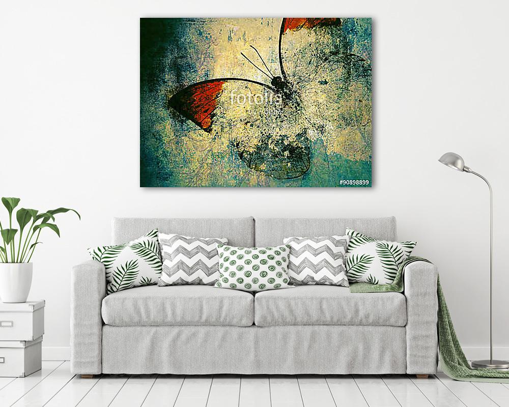 butterfly (keretezett kép) - vászonkép, falikép otthonra és irodába