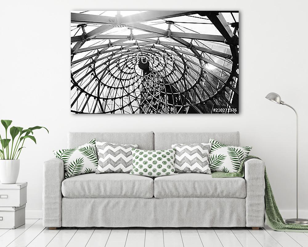 abstract architectural black and white background (poszter) - vászonkép, falikép otthonra és irodába