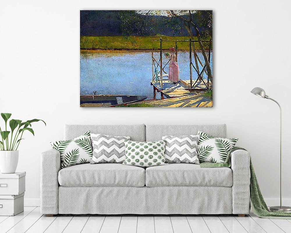 Hölgy a stégen - vászonkép, falikép vásárlás Hölgy a stégen (vászonkép) - vászonkép, falikép otthonra és irodába