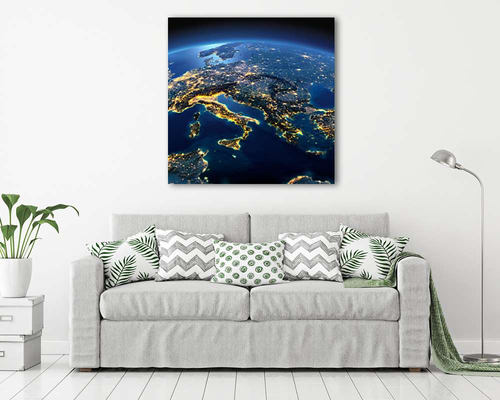 Európa az űrből - vászonkép, falikép vásárlás Európa az űrből (vászonkép) - vászonkép, falikép otthonra és irodába