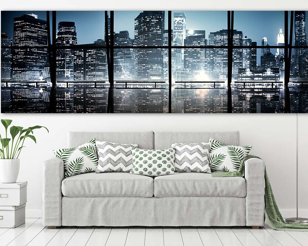 New York felhőkarcolói - Panoráma kép (poszter) - vászonkép, falikép otthonra és irodába