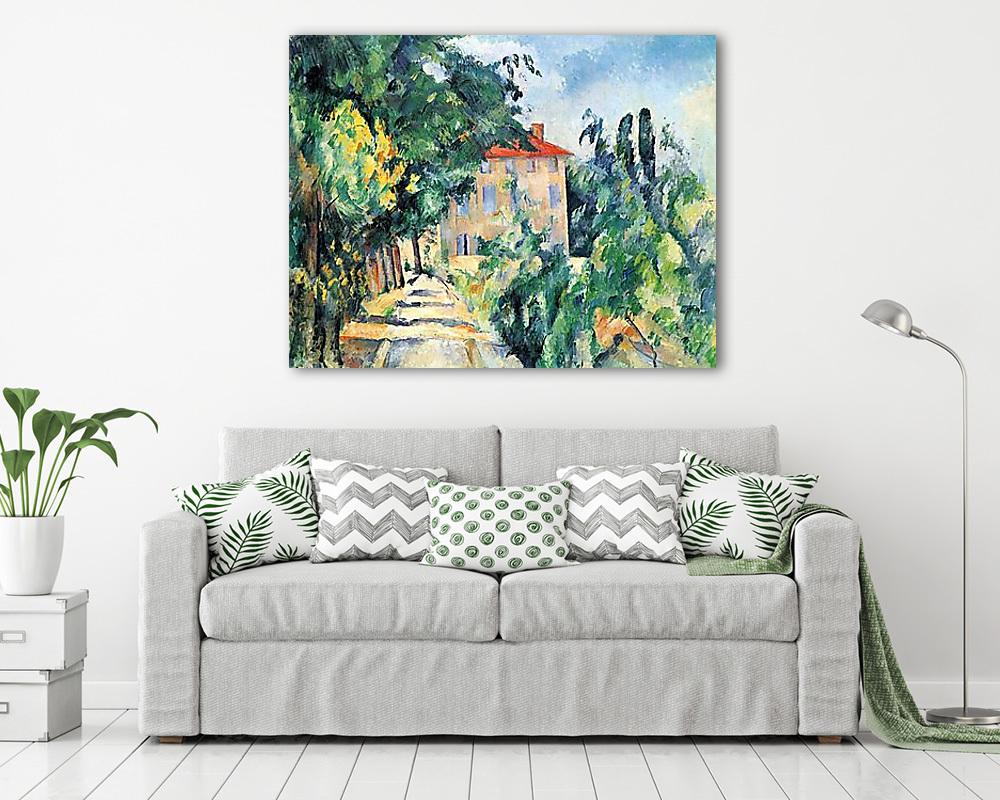 Ház piros tetővel (bögre) - vászonkép, falikép otthonra és irodába