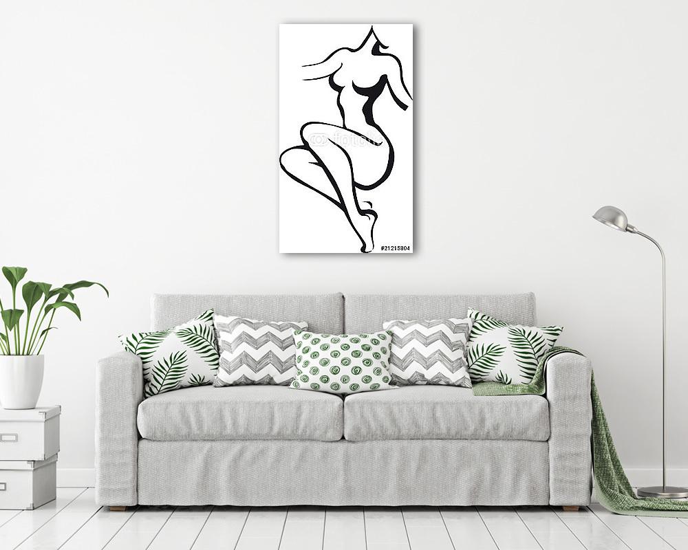 Női torzó vázlata - vászonkép, falikép vásárlás Női torzó vázlata (vászonkép) - vászonkép, falikép otthonra és irodába