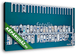 Yacht kikötő (légifelvétel) - vászonkép 3D látványterv