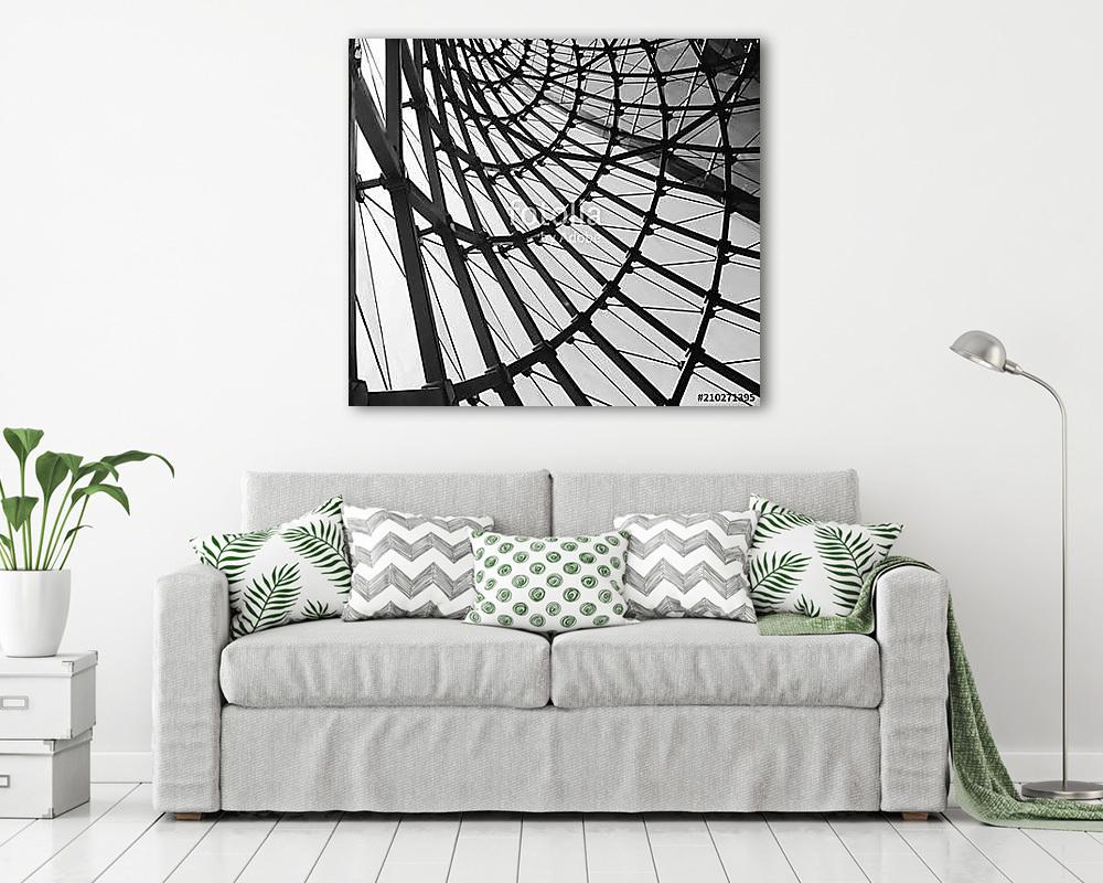 abstract architectural black and white background (vászonkép) - vászonkép, falikép otthonra és irodába
