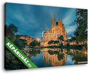 Barcelona, Catalonia, Spain: Basicila and Expiatory Church of th - vászonkép 3D látványterv