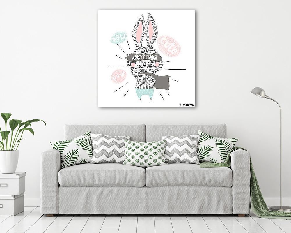 Szuperhős nyuszi (fotótapéta) - vászonkép, falikép otthonra és irodába