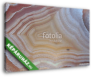 Close up of a polished banded Agate specimen from Mexico - vászonkép 3D látványterv