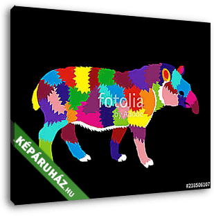 Colorful Animal Pop Art Poster Illustration Graphic Design - vászonkép 3D látványterv