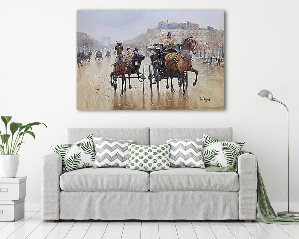 Champs Elysees körforgalom (poszter) - vászonkép, falikép otthonra és irodába