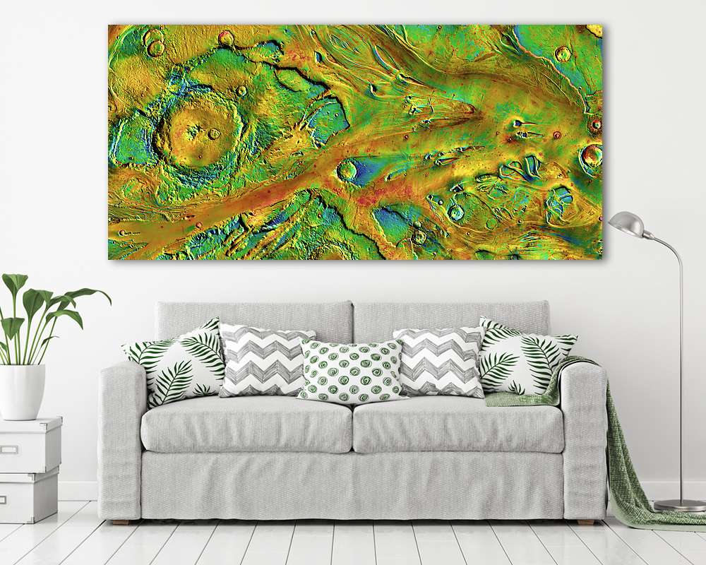 Kasei csatornák, Mars (vászonkép) - vászonkép, falikép otthonra és irodába