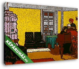 Sárga zongoraszoba II., (1909) - vászonkép 3D látványterv