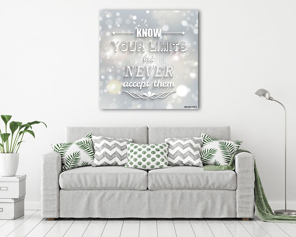 Inspiráló idézet háttér (keretezett kép) - vászonkép, falikép otthonra és irodába