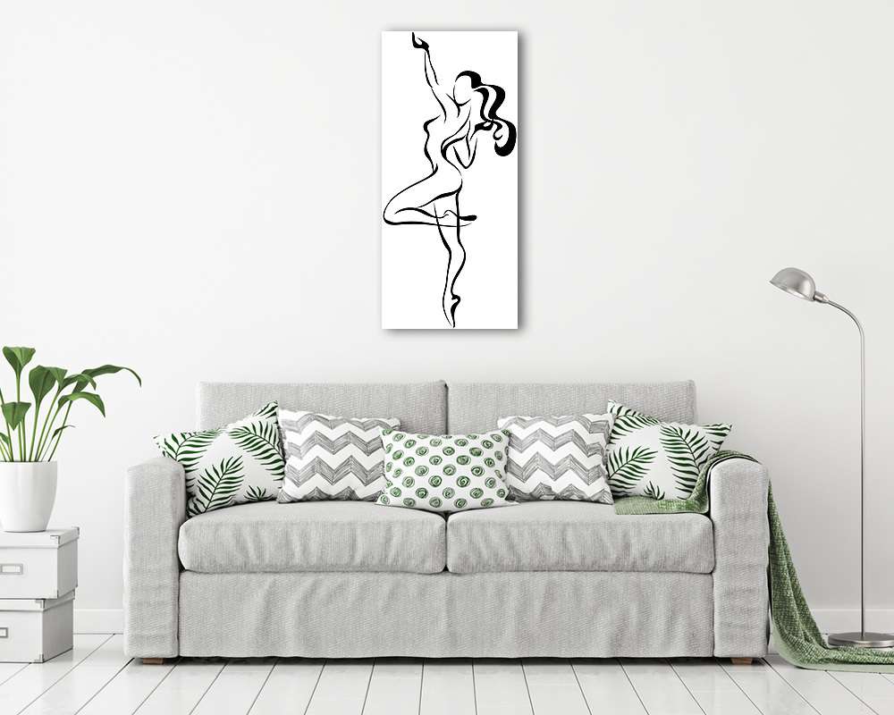 Táncoló nő (keretezett kép) - vászonkép, falikép otthonra és irodába